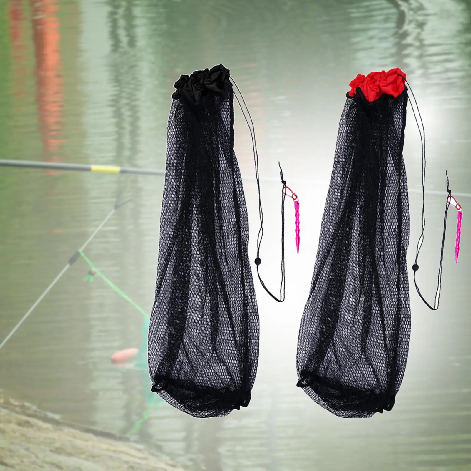 Nylon Pesca Net Bag para pesca, Drawstring Fish Collection Bag, Armadilhas do caranguejo