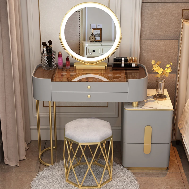 White Dressing Makeup Vanity Table Women Girls Bedroom Cabinet Makeup Table Drawer Storage Meuble Coiffeuse Home Furniture