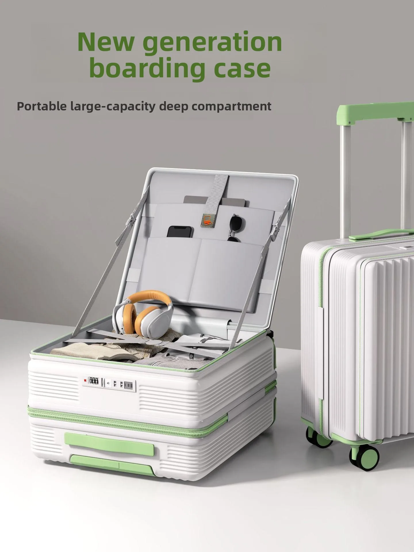 

Оригинальный чемодан SMO с боковым открытием, 8 дюймов, большой вместимости, с кодовым замком, многофункциональная сумка для ручной клади