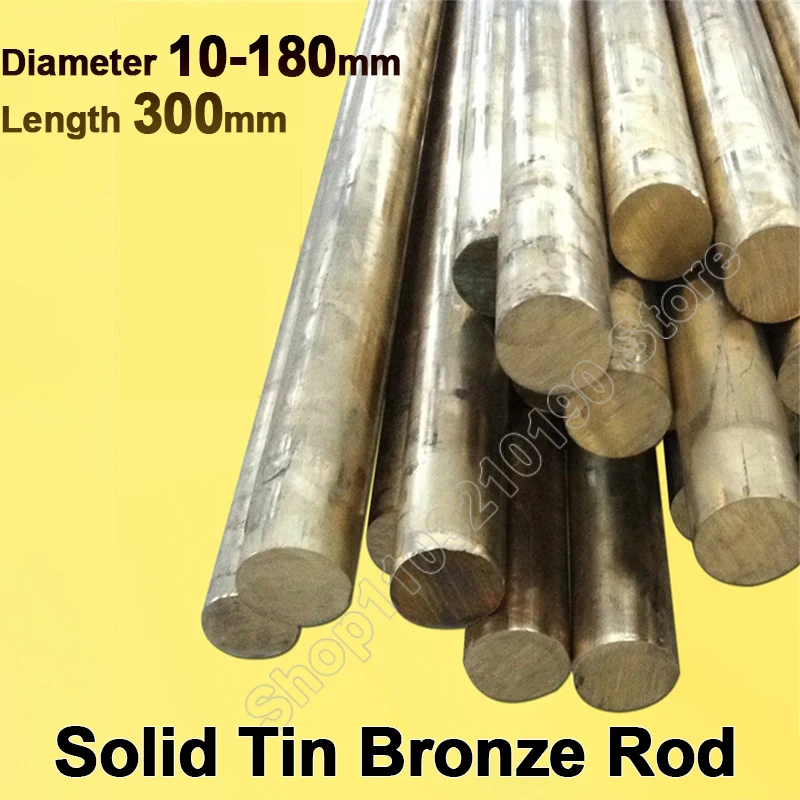 

1Pc Diameter 10 12 15 18 20 25mm to 180mm Solid Metal Bronze Round Bar Tin Bronze Rod Tin Copper Alloy Raw Material Length 300mm