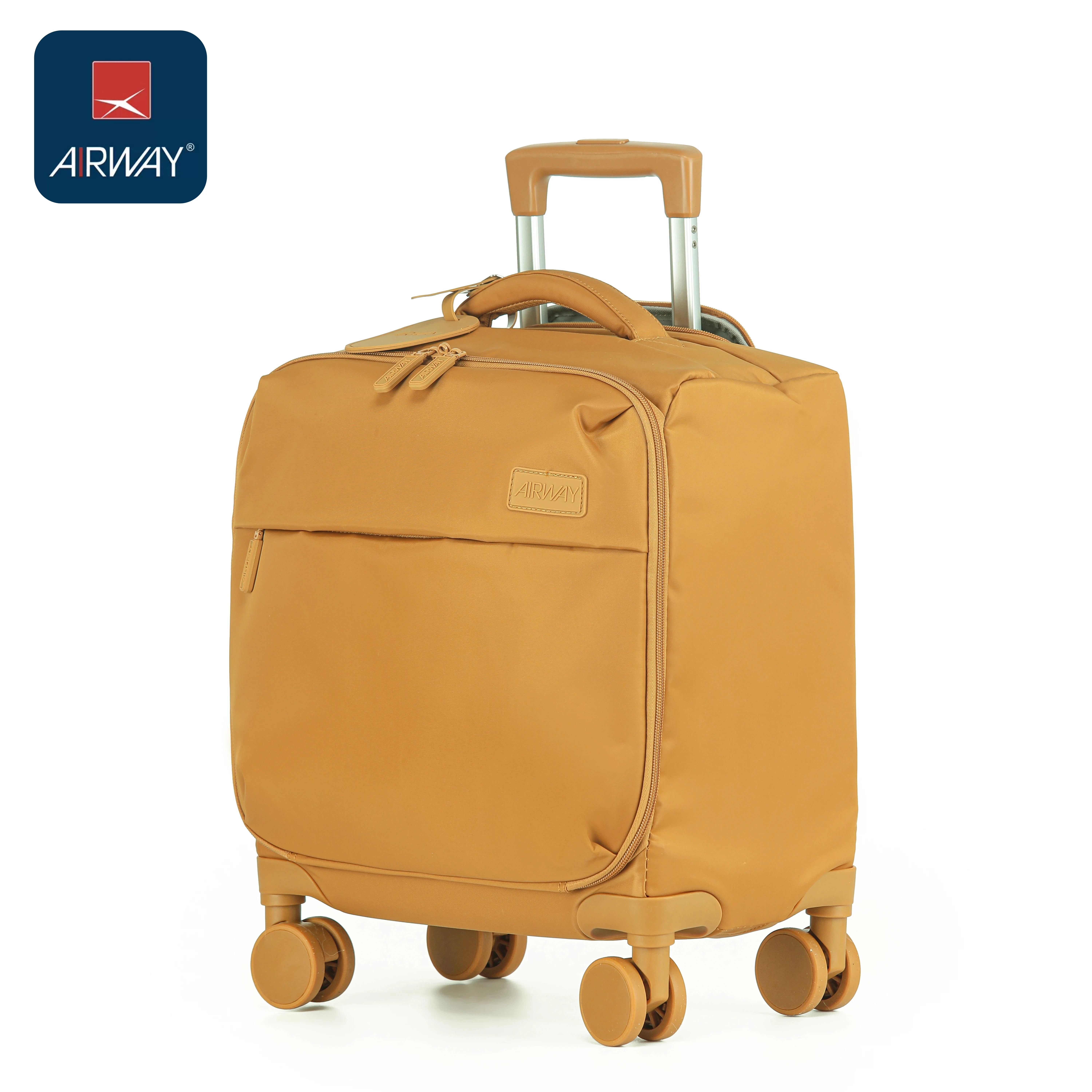 Airway Ultra-light Suitcase Nylon Fiber Fabric Fashoin Women Rolling Luggage Travel Cloth Case with Spinner Wheels 16/20/24/26in