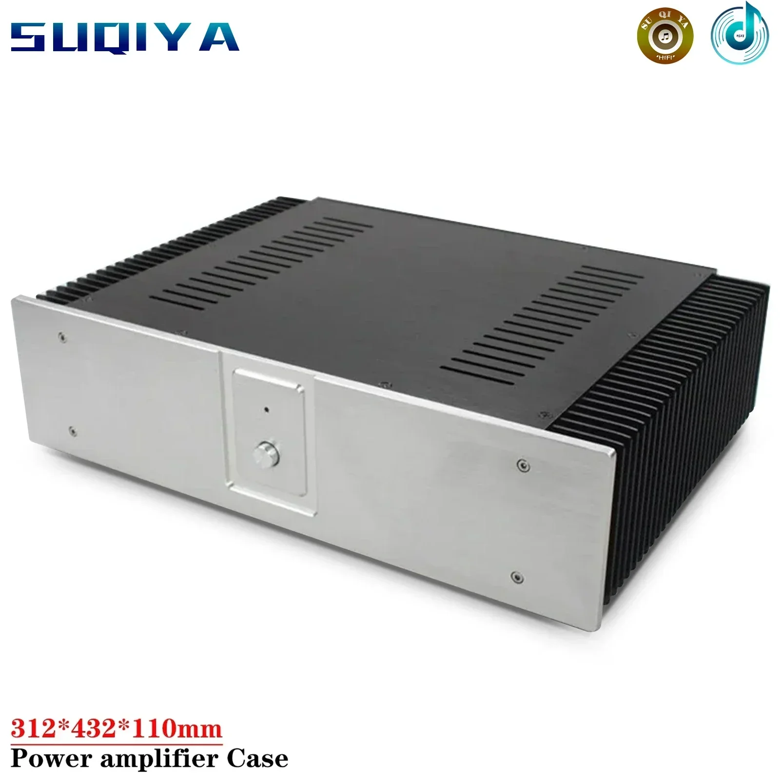 312*432*110mm All Aluminum Power Amplifier Enclosure Case Class A Amplifier Chassis Diy Audio Amplifier Accessories