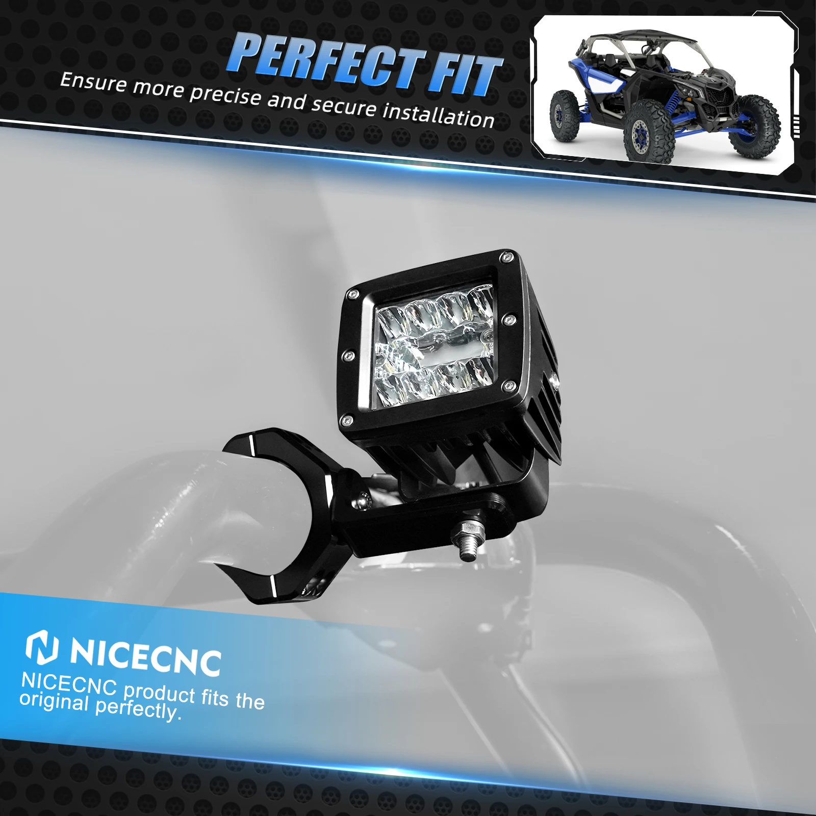 For Can Am Maverick X3 Back Up Lights 20W UTV Pod Combo Beam Work Light Kit For Polaris RZR XP 1000 / Turbo 2017-2021