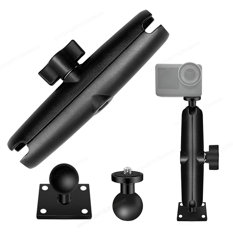 

1 inch Ballhead Adapter Double Socket Arm 5.9" Compatible with B Size 1" Ball Adapter for Insta360 Gopro Action Camera Bracket