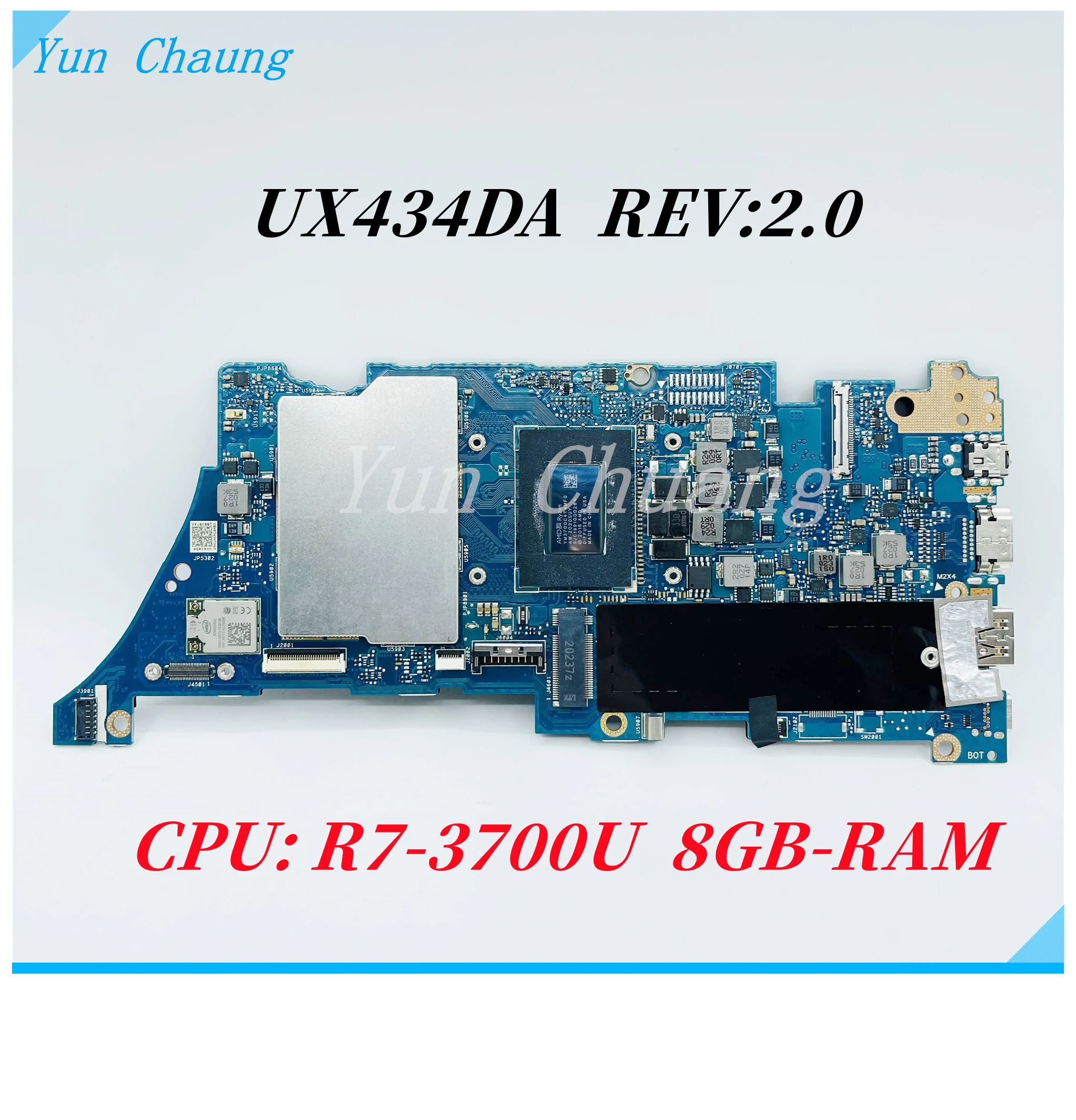 UX434DA Mainboard For ASUS ZenBook 14 UX434DA UX434D UM433DA Laptop Motherboard With R5-3500U R7-3700U CPU 8G/16G-RAM 100% work