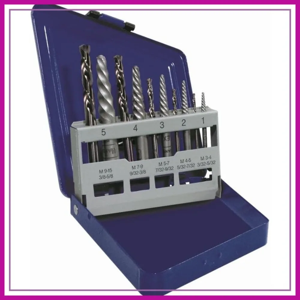 

10-Piece Screw Extractor & Drill Bit Set for Stripped Screws, Broken Bolt Removal