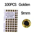 100pcs Golden 9mm