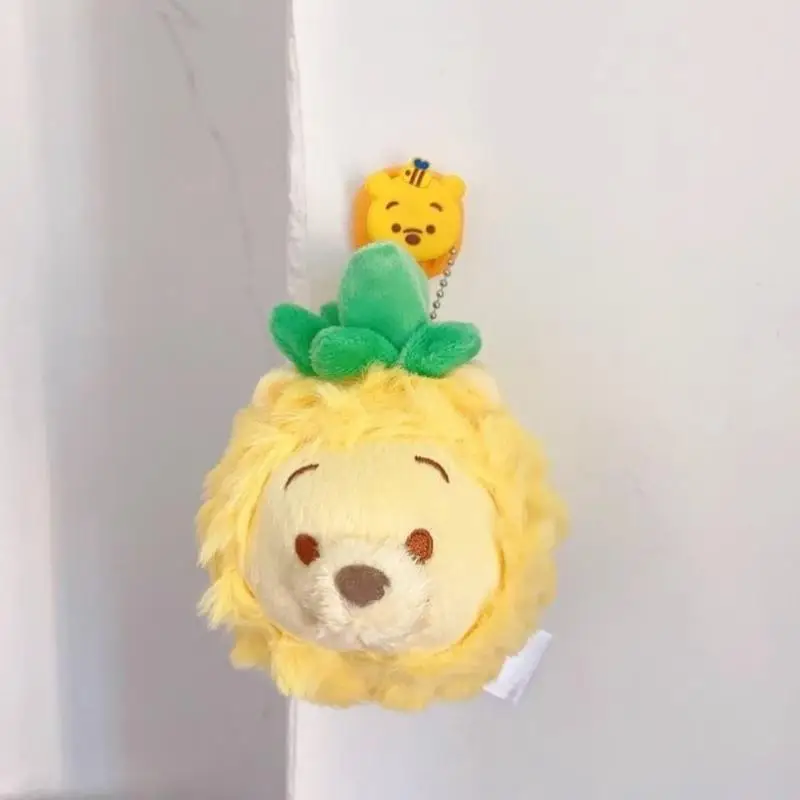 Kawaii Winnie Pooh avec ananas porte-clés en peluche poupée charme mignon sac à dos sac à main décor cadeau pour enfants adultes