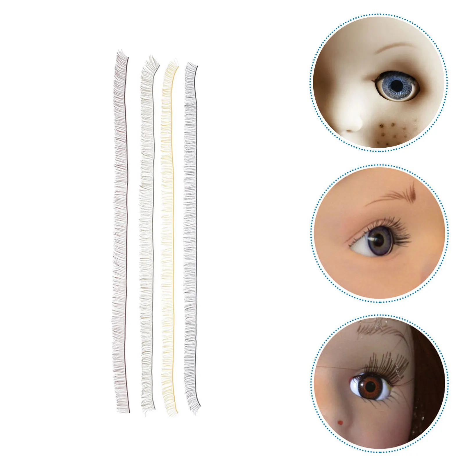 

8Pcs Eyelashes Strip Multi-Color Fake Lashes DIY Simulation for Artificial Eyelash Craft Supplies Eyelashes for Toys