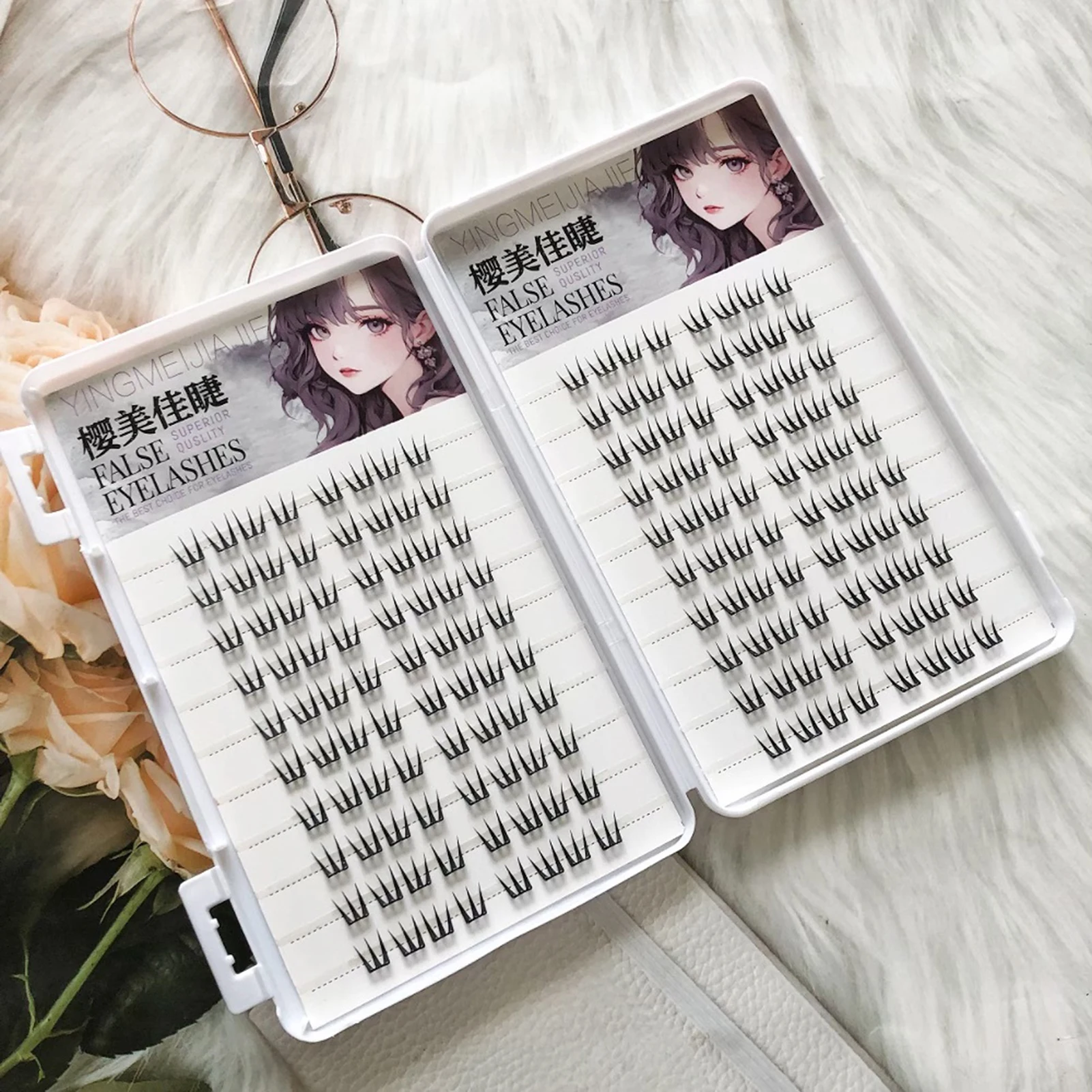 DIY Lash extenstions Cluster False Eyelashes korean style individual cluster Natural Women daily eyelash cosplay makeup