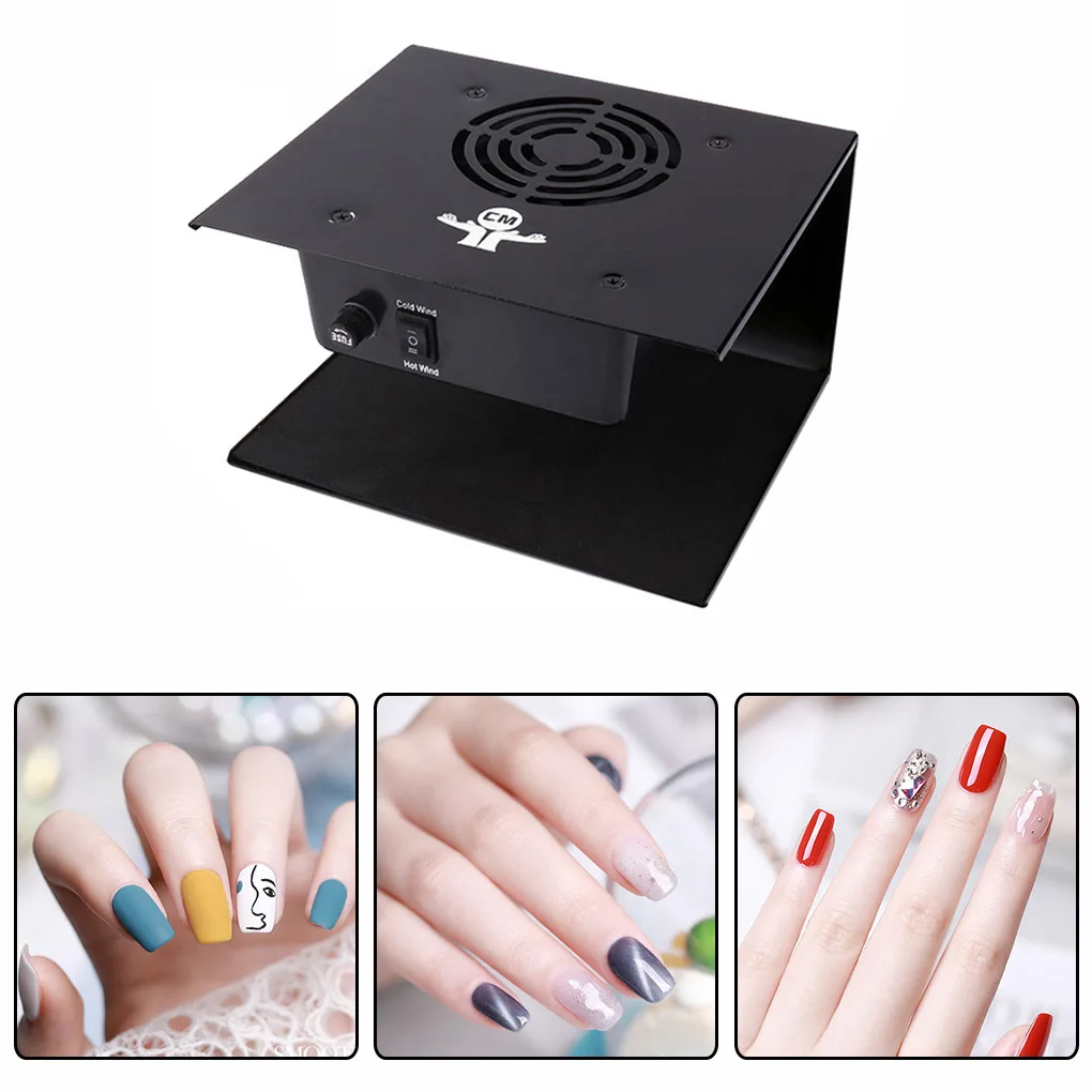 Nail Dryer Nail Polish Air Drying Fan 300W PTC Heating Unit Manicure Art Drying Machine EU Plug