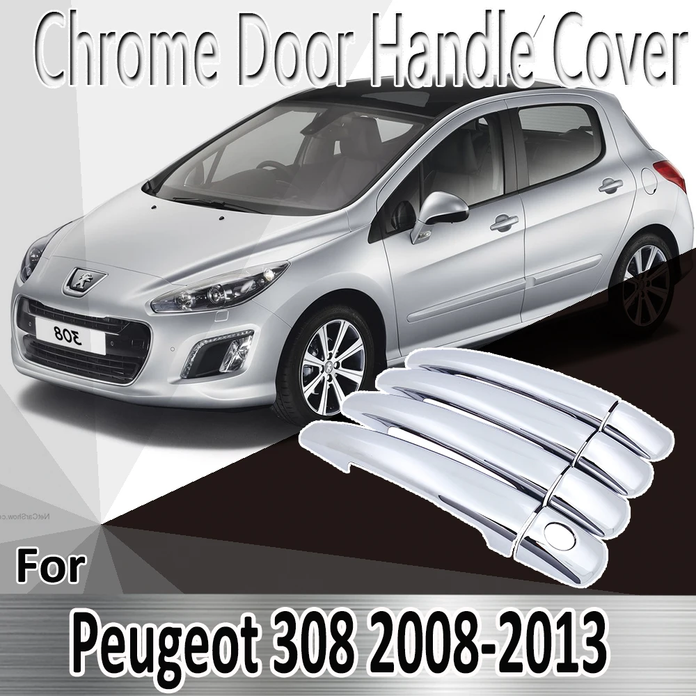 

For Peugeot 308 sw cc RCZ 2008~2013 2009 2010 Styling Stickers Decoration Chrome Door Handle Cover paint Refit Car Accessories