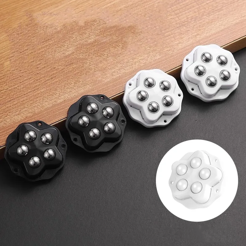 4Pcs Self Adhesive Caster Wheels Super Load-bearing 5 Beads Universal 360° Rotating Wheels For Home Appliances Storage Boxes image 4