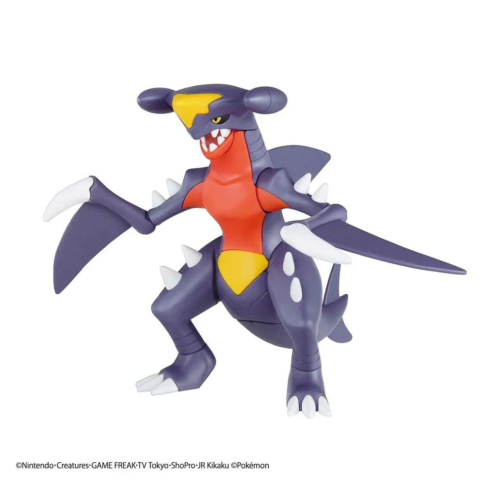 Original Bandai Pokemon Figures Plamo Garchomp Anime Game Action Figure Assembly Collectible Ornaments Figure Model Toys Gift