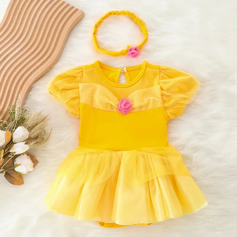 الرضع حورية البحر إلسا سنو وايت تأثيري بذلة طفل القوس ازياء الوليد داخلية الأطفال عيد ميلاد كرنفال ملابس للحفلات