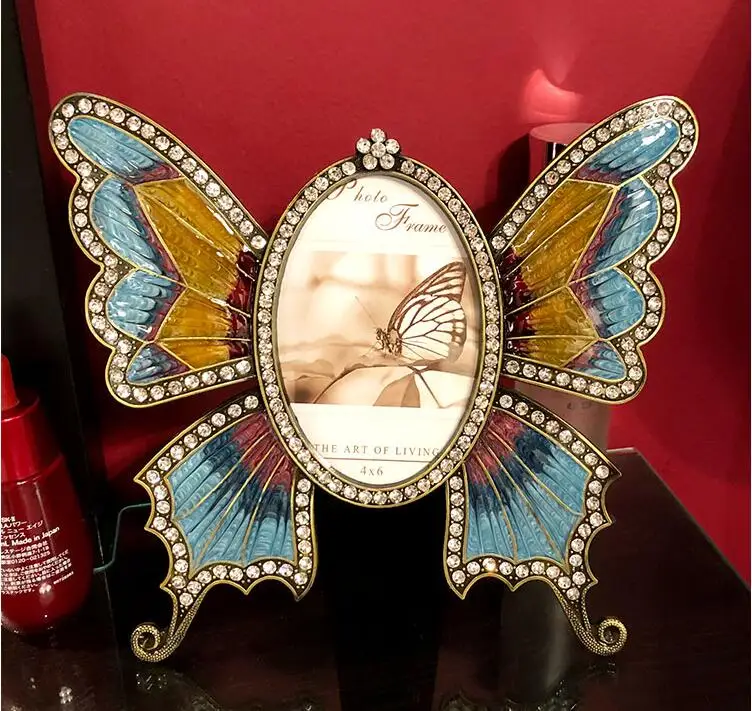 Butterfly Shape Metal Photo Frames, Vintage Picture Frame, Living Room Decoration, XC090, Creative, 3 