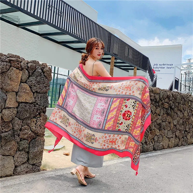 Travel Beach Sunscreen Scarve 31 Styles 90x180cm Bikini Large Shawl Sarong Wrap Scarf Women Brazilian Swimsuit Bathing Cover-ups