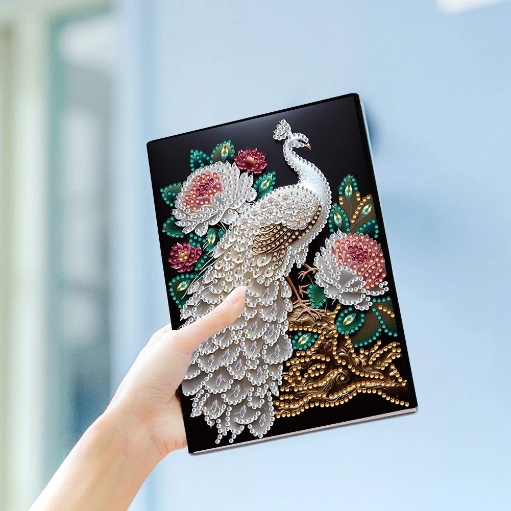 特別な形の女の子 5D DIY ダイヤモンドアート絵画ノートブックキットダイヤモンド絵画日記ブックラインなしラインストーンアートハンドクラフトキット