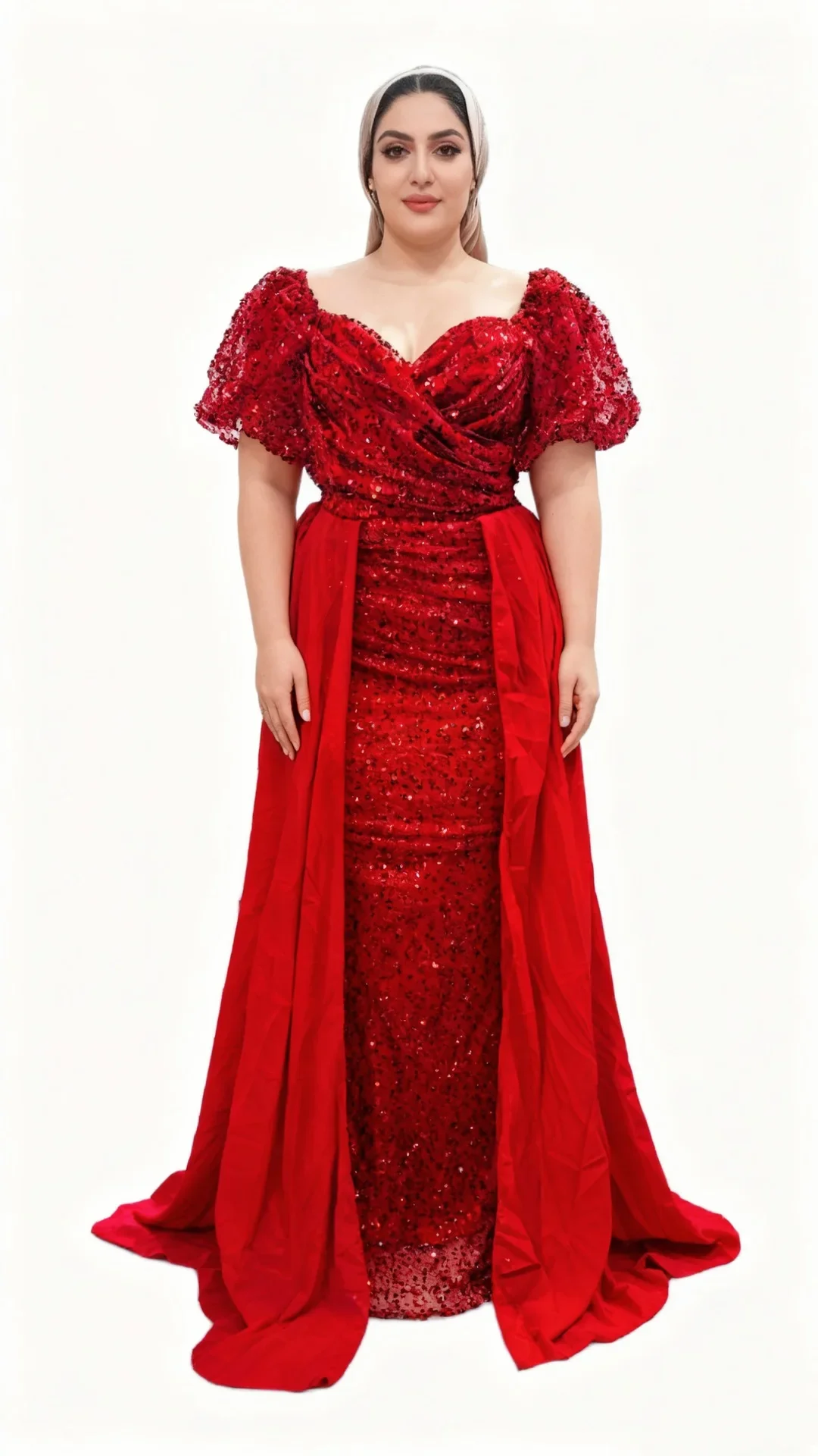 فساتين أفريقية مقاس كبير بالترتر للنساء للخريف أنيقة أفريقية بأكمام قصيرة من البوليستر فستان طويل للحفلات المسائية #3