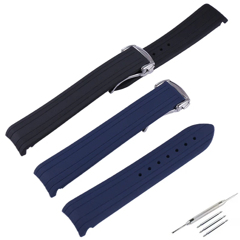 Accessorio per cinturino in gomma compatibile con Omega New Seamaster 300 Universe Ocean AT150 cinturino per orologio in silicone da 20 mm per uomo e donna
