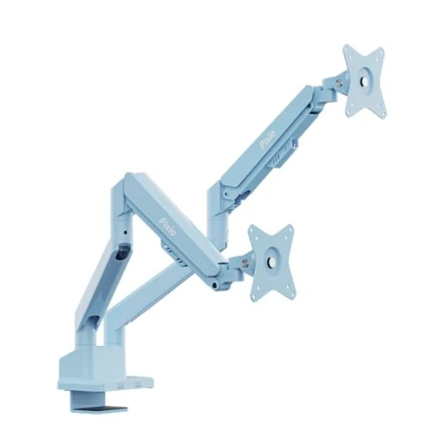 PS1D Wave Monitor Arm Stand Desk Mount for Office Use Aluminum Alloy Black Supports up to 32 Inch Monitors and 19.8lbs with VES