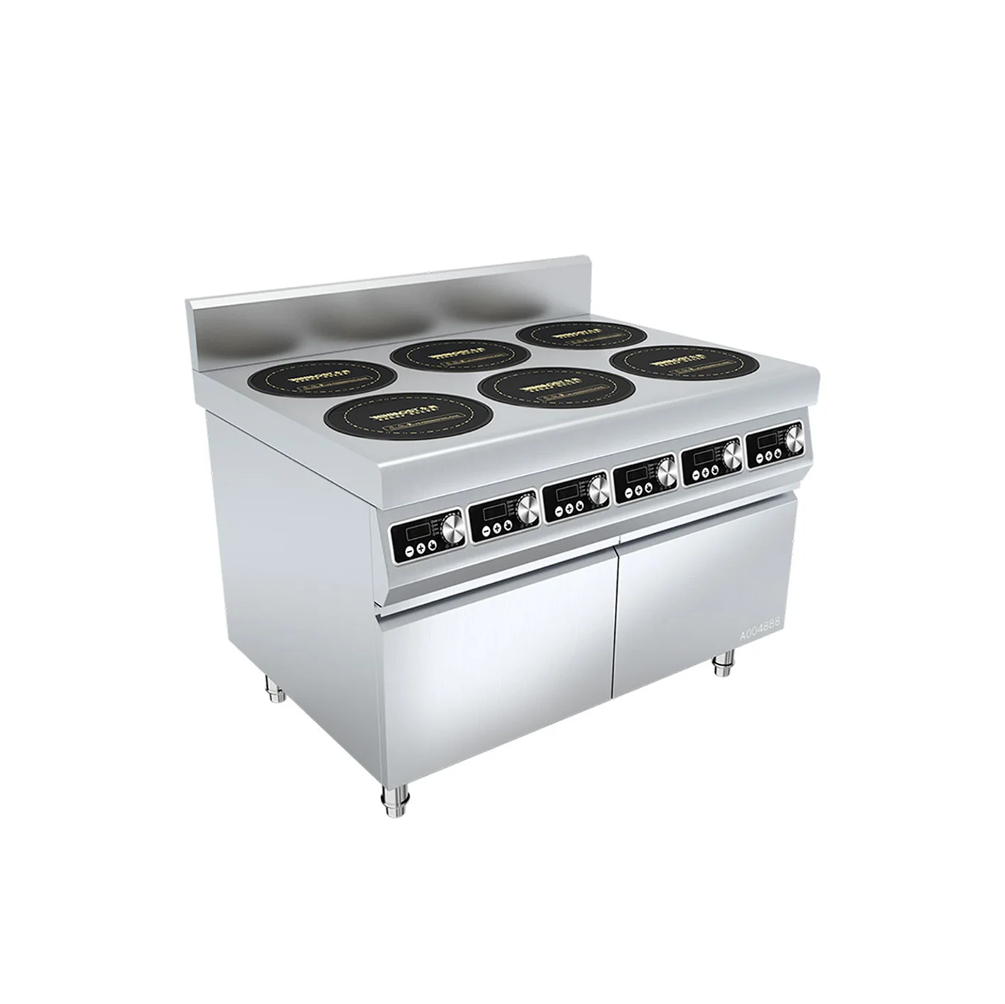 

Six Burners Induction Cooker Round Or Square Glass 380V 3.5KW Electric Cooker Restaurant Kitchen Equipment