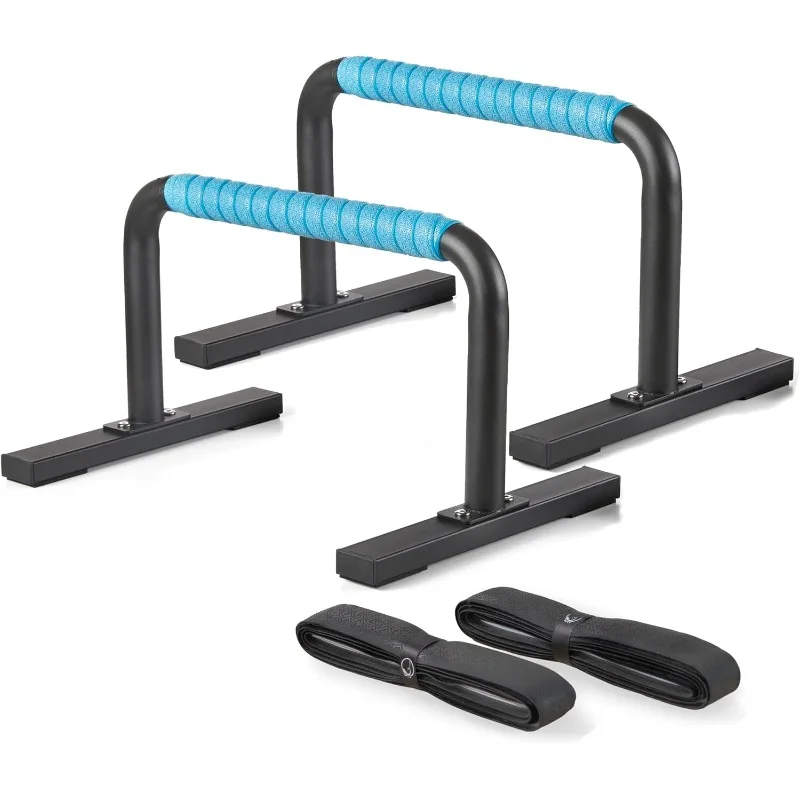 

Steel Black Anti-Slip Parallettes Push Up Bars Floor for Men, Strength Training Equipment Gymnastics Calisthenics Bars, Push-up