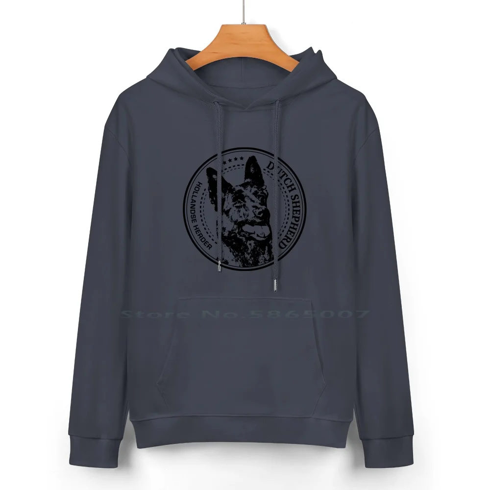 Dutch Shepherd-Dutchie Pure Cotton Hoodie Sweater 24 Colors Dutchie Dutch Shepherd Dog Holland Shepherd Hollandse Herder Dutch