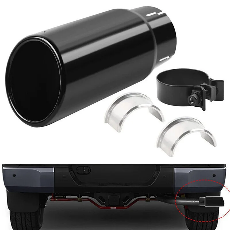 PT932-35180-02 Black Metal Chrome Exhaust Tip Fits for 2005-2023 Toyota Tacoma Car Accessories Parts