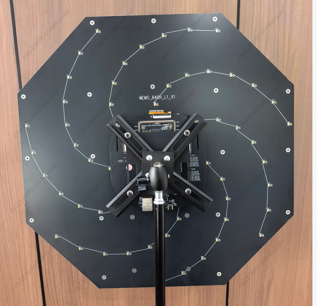 

USB Gigabit Ethernet Microphone Array Multi Arm Spiral 64 128 Channel Ultrasonic Acoustic Imaging Localization