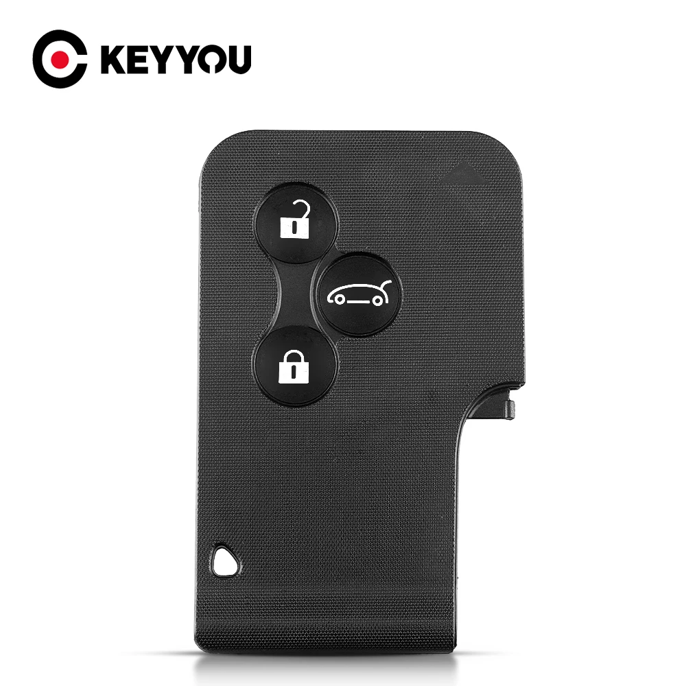 KEYYOU New Replacement 3 Buttons Remote Smart Key Card Shell Case For Renault Laguna Espace Megane 2 3 Scenic Clio Logan