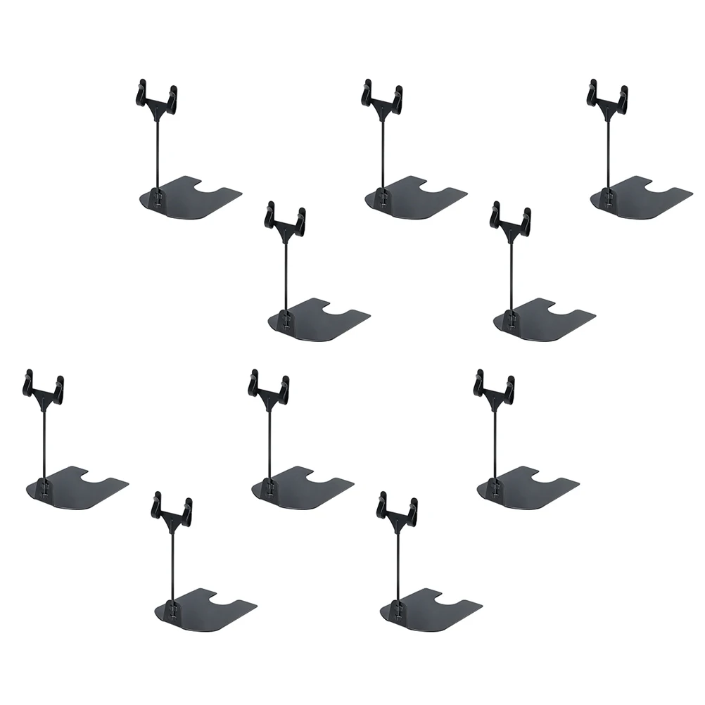 10pcs Tag Clip Display Card Price Holder Advertising Label Stand Desk Sign Iron Material Double Clip Stable Base
