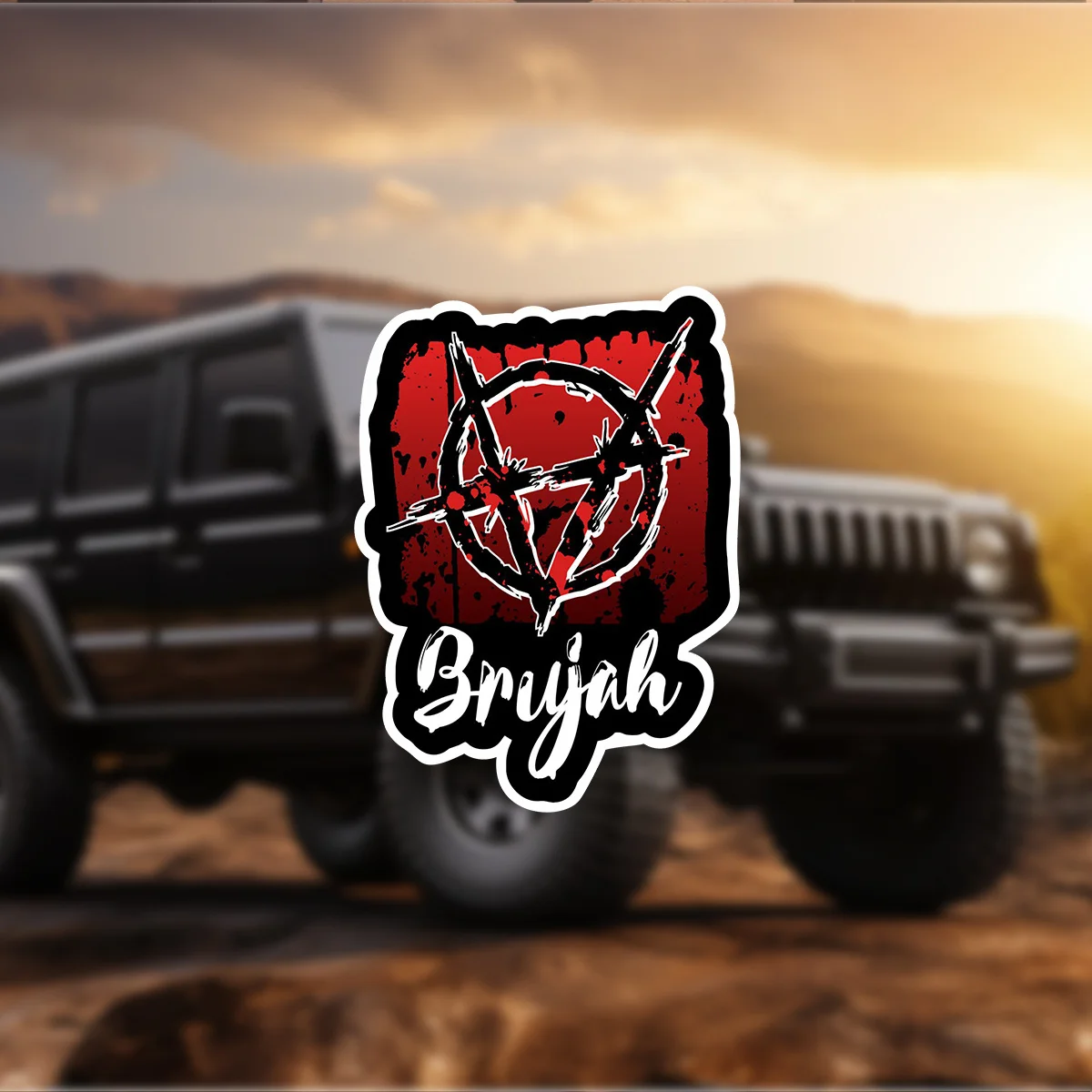 قطعة واحدة من ملصق شعار "Brujah" - ملصق فينيل عالي الجودة للسيارة ولوح التزلج والكمبيوتر المحمول - فيبي مميز قابل للإزالة