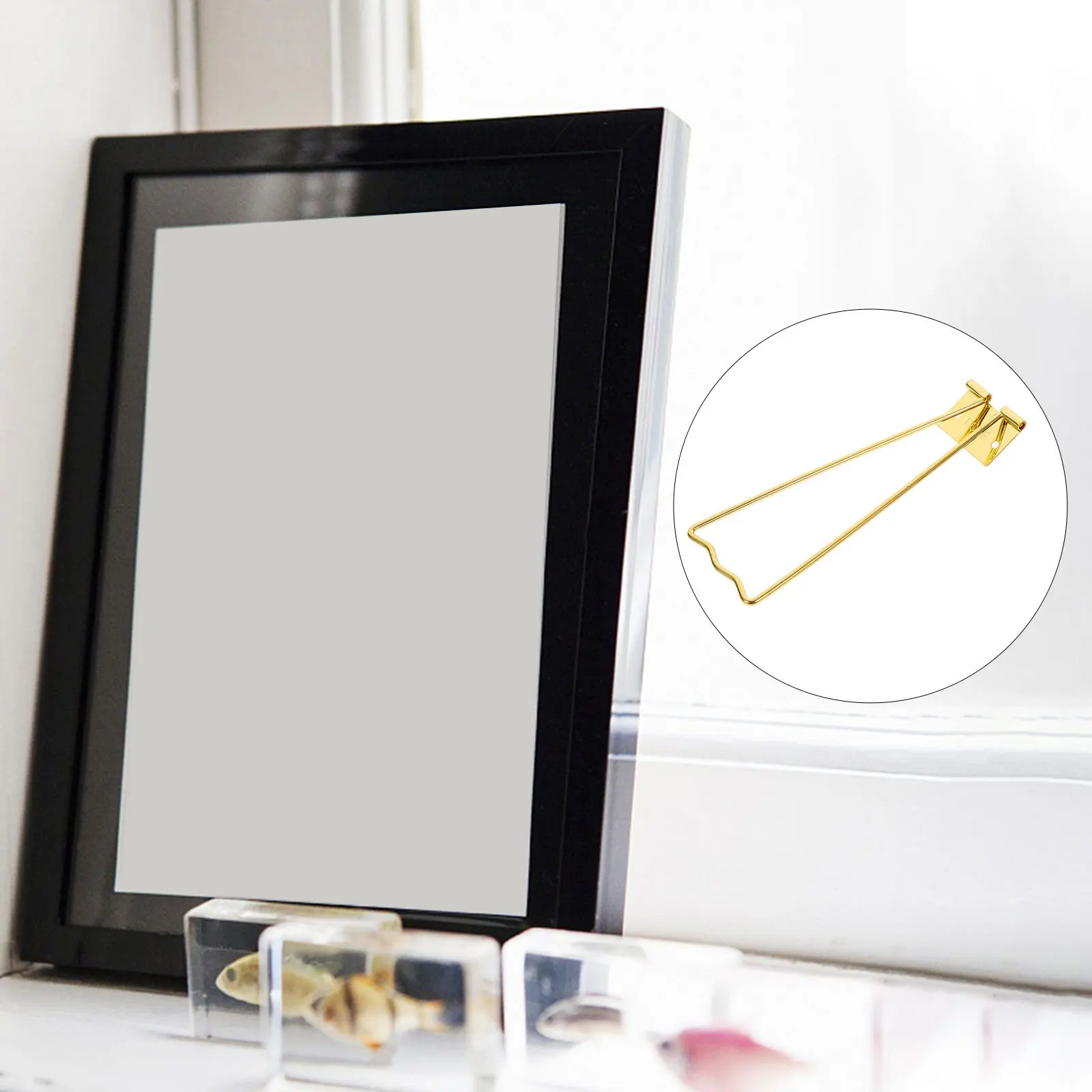 

8pcs Iron Frame Bracket Photo Frame Back Stand Heavy Duty Metal Support Rack For Desktop Display Home Decoration