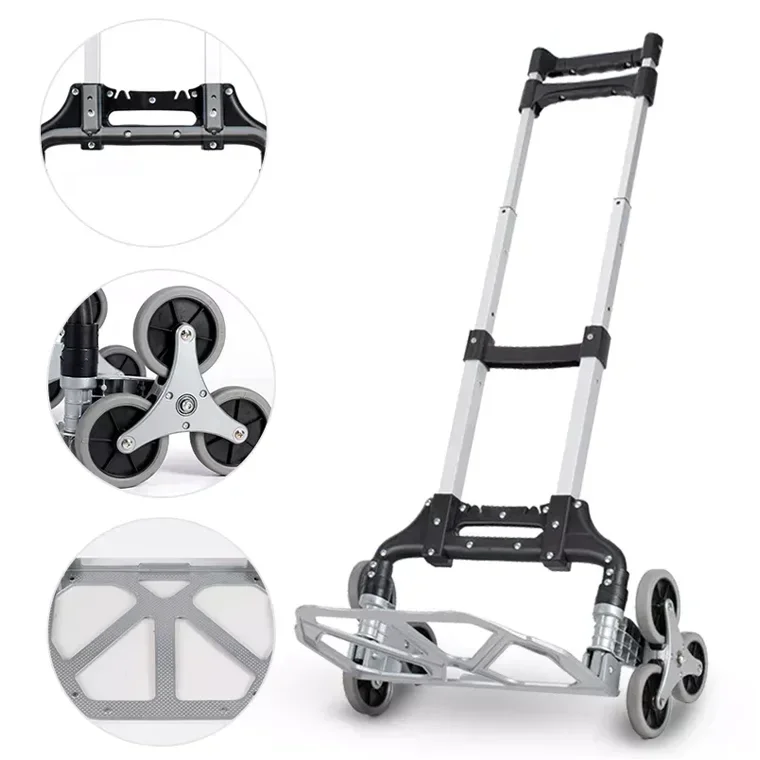 

Removable Stair Climbing Hand Truck Luggage Trolly Grocery Shopping Cart FHT80-6S