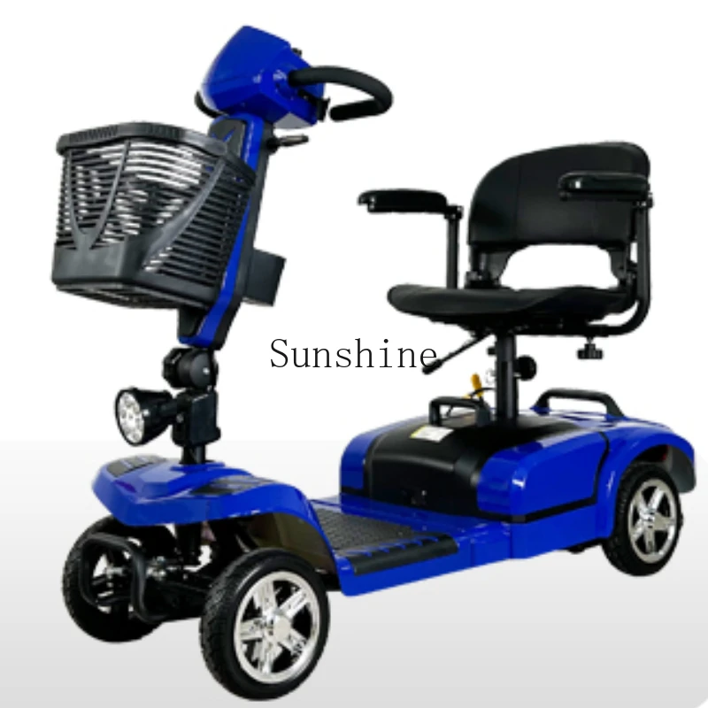 

The elderly transportation electric four-wheeler two-seat disabled power folding car
