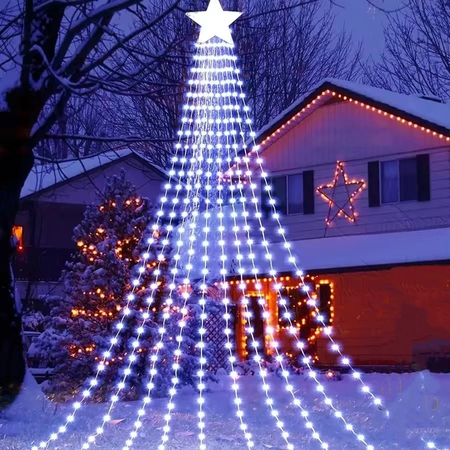 waterproof-350led-stars-waterfall-curtain-string-light-outdoor-garland-fairy-garden-light-for-party-wedding-christmas-tree-decor