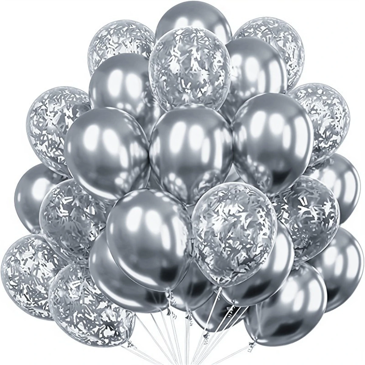 20pcs Metallic Confetti Balloons Party Latex Balloons for Birthday Weddings Anniversary Valentine\'s Day Party Decorations