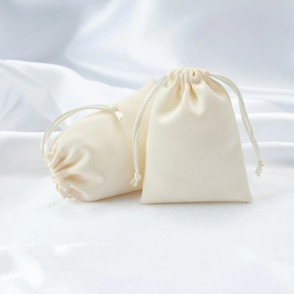 10Pcs High Quality Soft Satin Drawstring Storage Pouches  for Jewelry Makeup Sweets  for Small Wedding & Birthday Party Favors