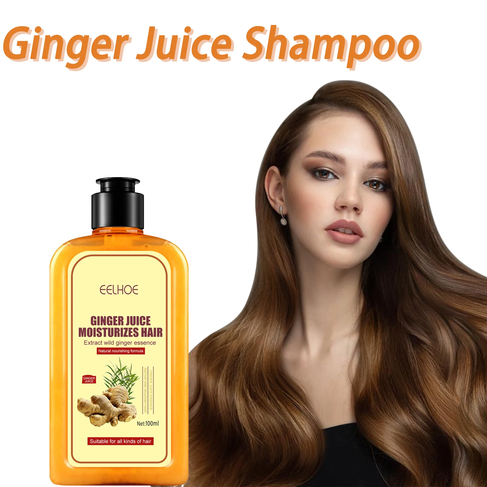 Ginger Anti Shedding Shampoo Repair Hair Follicle Activate New Accelerate Hair Growth Anti Hair Loss Moisturizing Ginger Shampoo