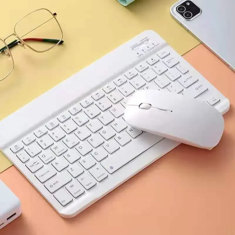 10 pollici Per iPad Pro 11 Tastiera e mouse wireless Bluetooth Russo Coreano Ebraico Spagnolo Per Android IOS Windows Phone Tablet