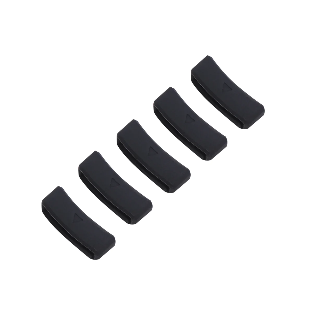 5 Pcs Watch Connector Fastener Smart Bands Holder for Watches Ring Black Silicone