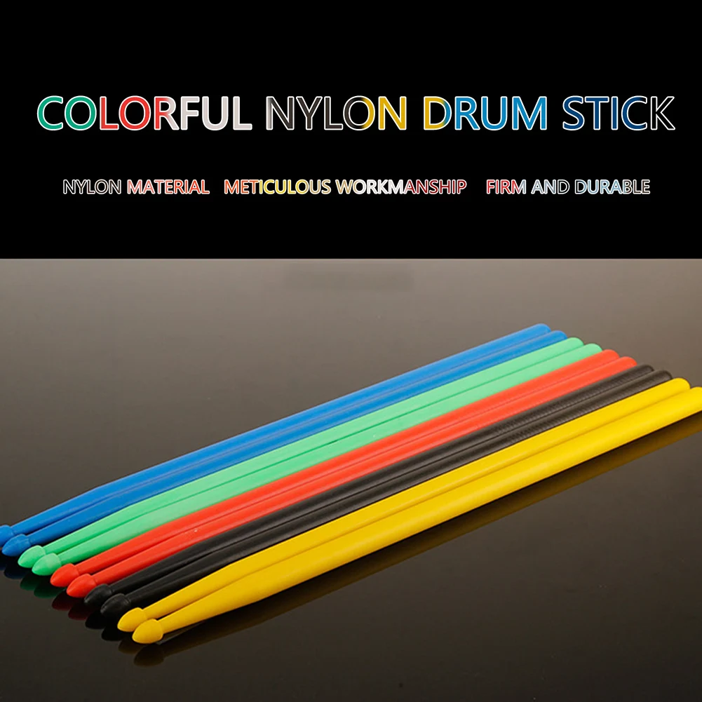 1 Drumsticks 5A Light Durable Nylon Musical Instrument Percussion Accessories 406MM Drum Sticks A Gift For Music Lovers