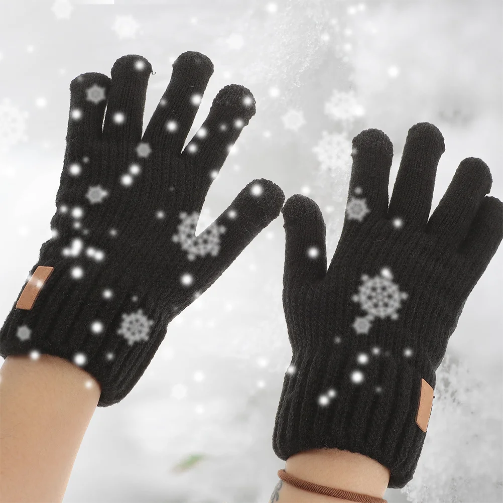 

1Pair Winter Outdoor Gloves Thick Thermal Full Finger Windproof Riding Skiing Cycling Warm Gloves Thermal Supplies