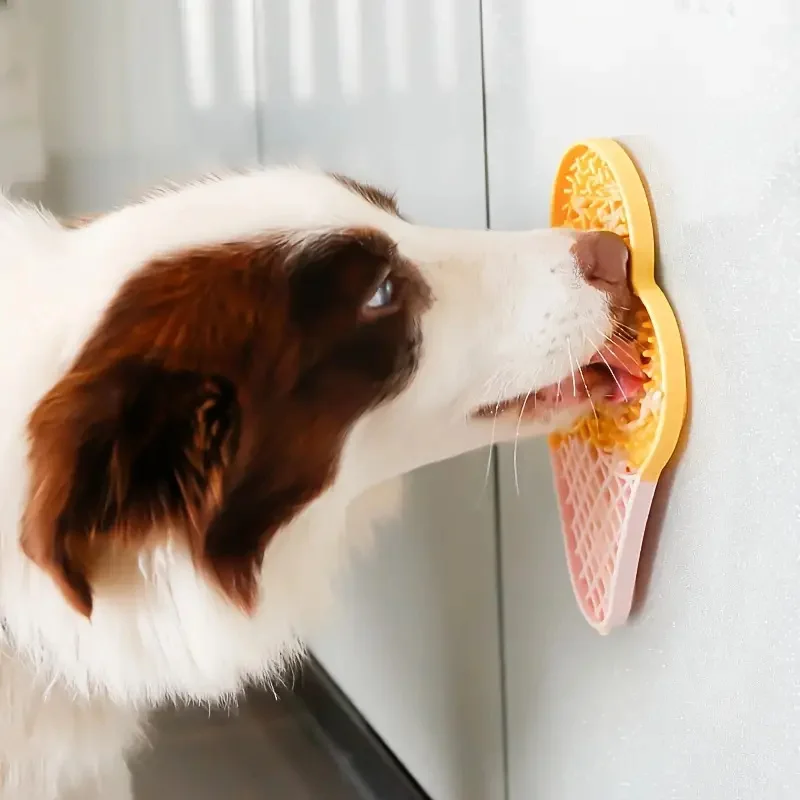 Estera de alimentador lento de silicona para mascotas, almohadilla de lamer de alimentación de rompecabezas para gatos y perros, almohadilla de