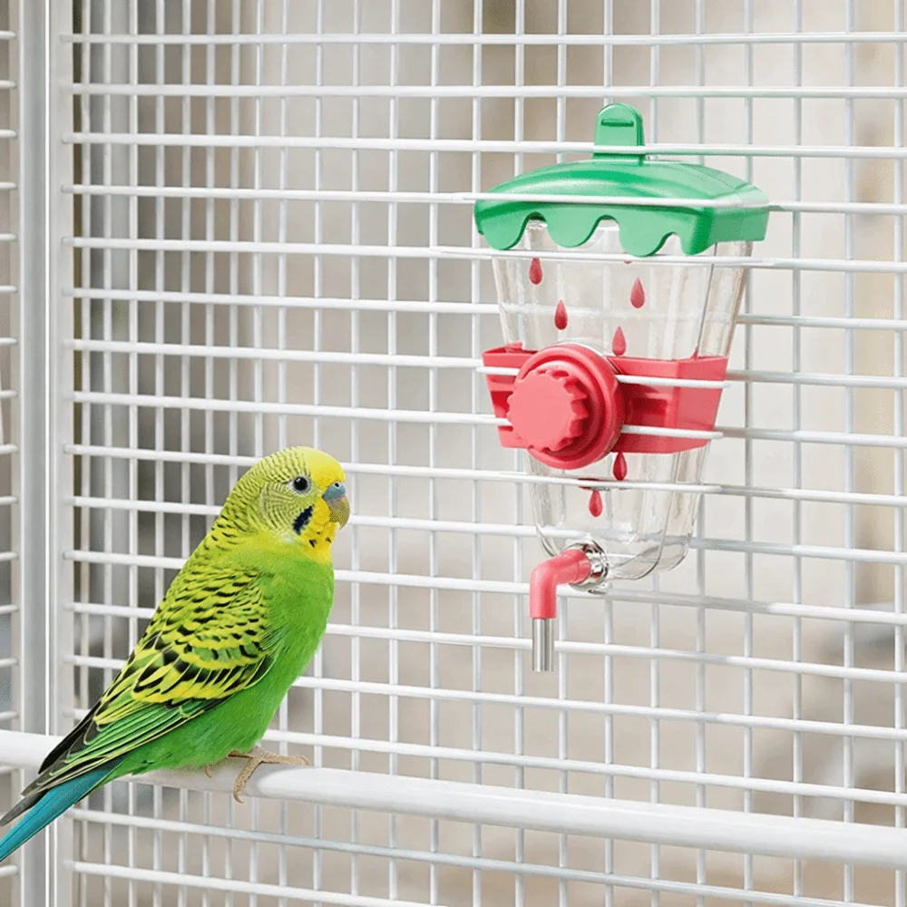 

Anti-Splash Parrot Water Dispenser Large Capacity Anti Spill Bird Drinking Cup Detachable Hanging Type Bird Water Drinker