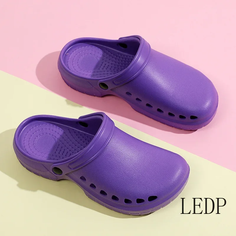 

Nurse slippers Trendy Design Slippers Summer Wear Anti Slip EVA Toe Wrap for Daily Lightweight Two Wear Sandals Slippers