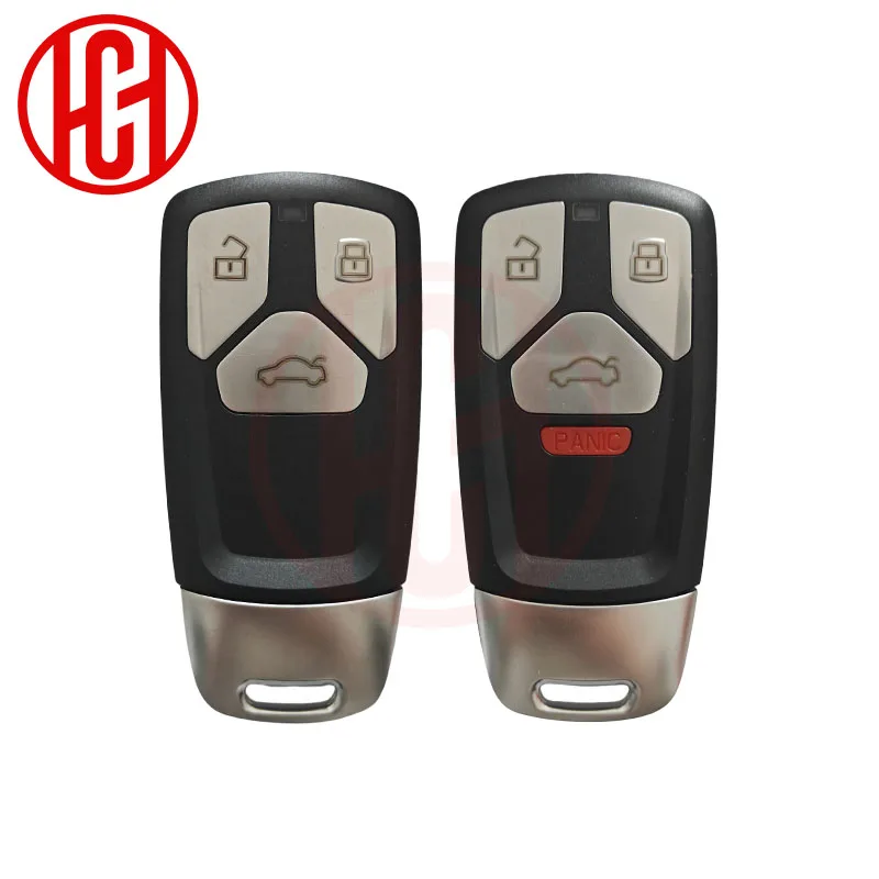 3/4 Bottons Car Key Fob Case Shell Housing for Audi TT RS 2016 A4 A5 A4L S4 RS4 S5 RS5 Q5 Q7 2017 2018 2019 2020 2021 2022 2023