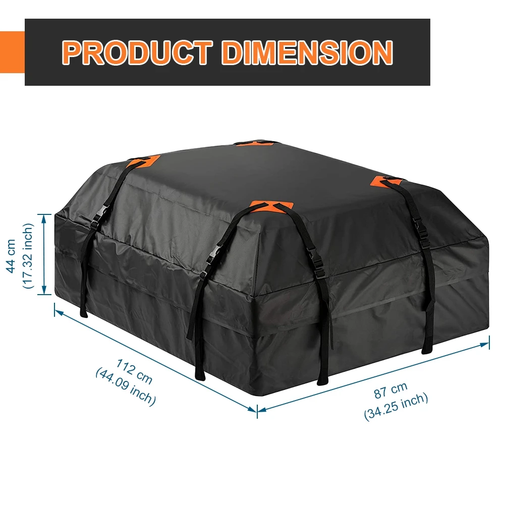 Car Roof Luggage Bag Cargo Carrier Case Rooftop Top Rank Large Space Pocket Waterproof Oxford Cloth Baggage Box Roof Top Car Bag