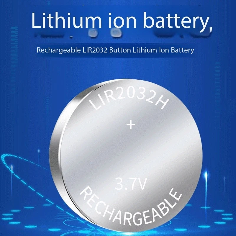 Hot 1-20pcs LIR2032H Button Battery 70mAh 2032 3.7V Rechargeable Battery Lithium Cell Coin Batteries For Car Keys With Charge view 2